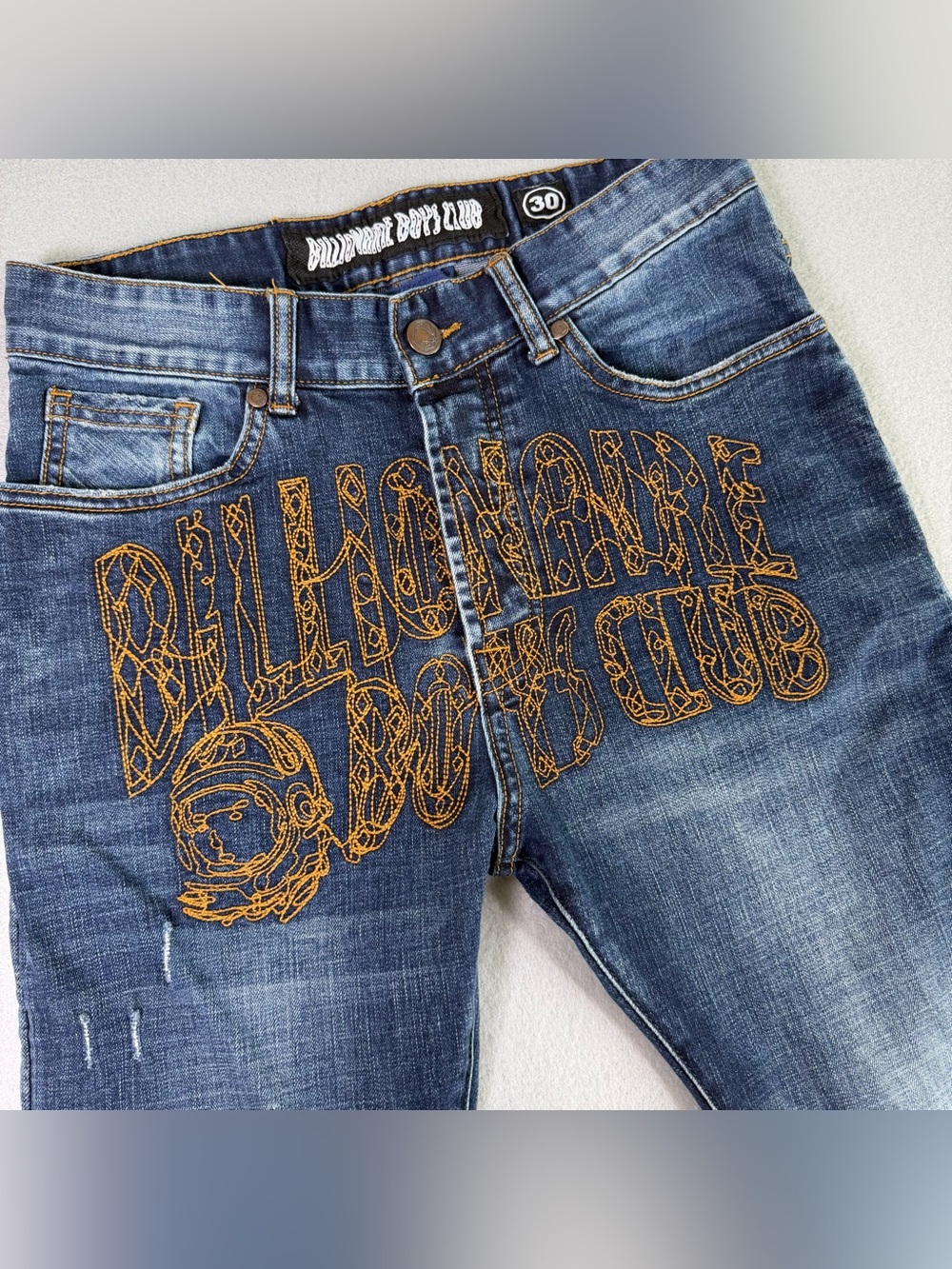 Billionaire Boys Club BBC Embroidered Graphic Jeans Size 30